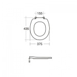 Ideal Standard Contour 21 Pokrywa WC biała S406501