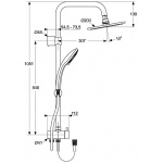 Ideal Standard Ideal Duo Zestaw natryskowy z deszczownicą chrom A5691AA