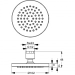 Ideal Standard Ideal Rain Deszczownica okrągła 100 mm chrom B9435AA