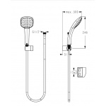 Ideal Standard Ideal Rain Cube Zestaw natryskowy ze słuchawką jednofunkcyjną punktowy M chrom B0019AA