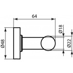Ideal Standard IOM Podwójny haczyk na ręczniki A9116AA