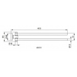 Ideal Standard IOM Poręcz na ręczniki podwójna chrom A9131AA