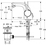 Ideal Standard Melange Bateria bidetowa stojąca chrom A4268AA