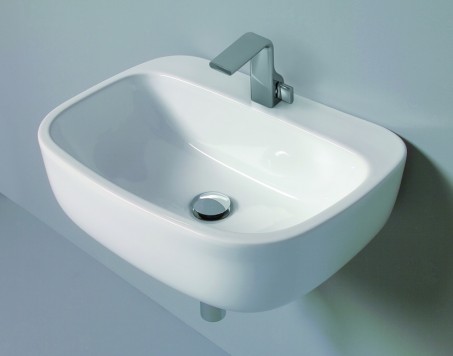 Flaminia Mono Umywalka ścienna 54x40 cm Biały MN54L