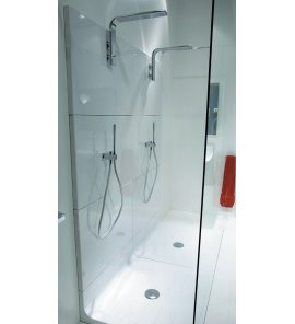 Flaminia Noke Bateria natryskowa ścienna z deszczownicą Chrom NK3260