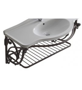 Galassia ETHOS Stelaż podumywalkowy wiszący z półką i relingiem 110 cm postarzane Aluminium 8449