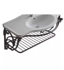 Galassia ETHOS Stelaż podumywalkowy wiszący z półką i relingiem 110 cm postarzane Aluminium 8449