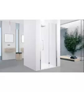 Novellini Young 2.0 1BS Drzwi do wnęki przesuwne 80 cm lewe profil chrom Y21BS77S-1K