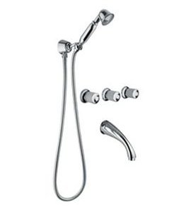 Bongio Cristallo bateria wannowa podtynkowa z prysznicem 04530/D