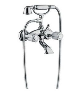 Bongio Fleur Blanc bateria wannowa ścienna z prysznicem 11526