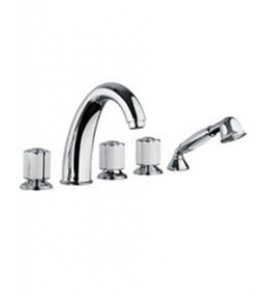 Bongio Fleur Blanc bateria wannowa 5-otworowa z prysznicem 11531/D