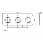      Ideal Standard Archimodule Rozeta 3-otworowa soft chrom A1542AA WYPRZEDAŻ MAGAZYNOWA!!