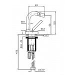 Zucchetti Isystick Bateria Bidetowa Jednouchwytowa chrom ZP1336