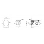 Ideal Standard Connect WC Wiszący 54 cm biały E803501