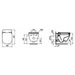 Ideal Standard Tesi WC Wiszący 53,5x36,5 cm biały T007801