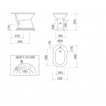 Gentry Home Victorian Bidet stojący z otworem na baterię Biały 2015