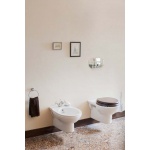 Gentry Home Victorian Miska wisząca biała + deska wolnoopadająca z zawiasami gold 2013+2061-O W MAGAZYNIE !!!