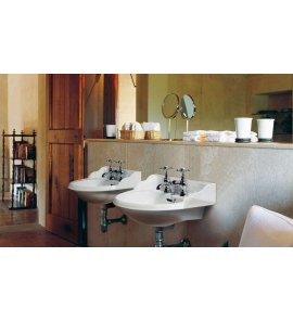 Gentry Home Victorian Umywalka 53x38,5 cm z dwoma otworami na baterię Biała 2011