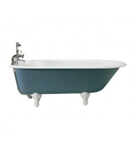 Gentry Home Margaret Wanna wolnostojąca 170x77,5 z nogami i syfonem RAL6036 9151.105+9163+0190-C