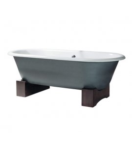 Gentry Home Violet Podpory drewniane do wanny żeliwnej Ciemny dąb 9193