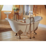 Gentry Home Tulip Wanna wolnostojąca 180x77 + Nogi + Syfon biały 9157.103+9179-O+0191-O