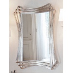 Gentry Home Aline Lustro ścienne 90x70 cm wykończenie Tiffany Silver 10-032