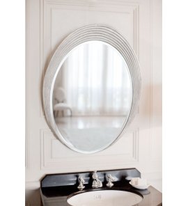 Gentry Home Allison Lustro ścienne 90x70 cm wykończenie Tiffany Silver 10-037