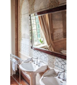 Gentry Home Chester Lustro ścienne 150x90 cm wykończenie Mahogany 3107