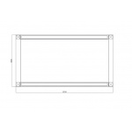 Gentry Home Chester Lustro ścienne 150x90 cm wykończenie Mahogany 3107