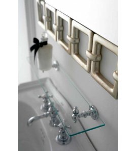 Gentry Home Oxford Półka szklana 49,5 cm Chrom 8386