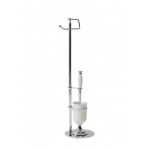 Gentry Home Queen Szczotka WC stojąca z uchwytem papieru Chrom 10270