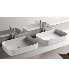 Cielo Shui Comfort Umywalka stawiana na blat 60x40 cm biała SHCOLAR60
