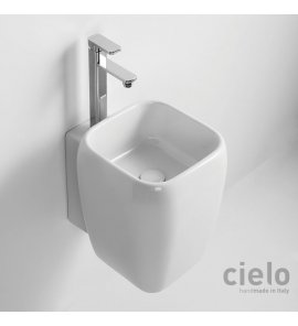 Cielo Shui Umywalka ścienna 36x36 cm biała SHLASR