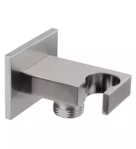 Gessi Rettangolo Kolanko wypływu z uchwytem na słuchawkę Finox Brushed Nickel 20161.149