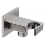 Gessi Rettangolo Kolanko wypływu z uchwytem na słuchawkę Finox Brushed Nickel 20161.149