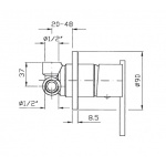 Zucchetti Element podtynkowy do baterii natryskowej  R99650