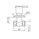 Zucchetti Element podtynkowy do baterii natryskowej R99694