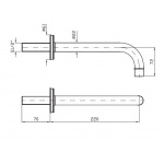 Zucchetti Wylewka naścienna 220 mm chrom Z92191
