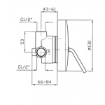 Zucchetti Element podtynkowy baterii natryskowej  R99613
