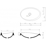 Marmorin Alice III Umywalka wpuszczana w blat 60xh13,6 cm Biały P_U_002_03_0600