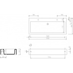 Marmorin Ceto 130 Duet Umywalka meblowa/nablatowa 130xh15 cm Biały P_U_015_04_1300 