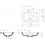      Marmorin Lira 50 Umywalka meblowa/wpuszczana w blat 50,2x39x11,7 cm Biały P_U_054_01_0502 WYPRZEDAŻ MAGAZYNOWA!!