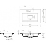Marmorin Lira 60 Umywalka meblowa/wpuszczana w blat 60,2x39x11,7 cm Biały P_U_054_02_0602 