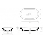 Marmorin Pia 60 Umywalka wpuszczana w blat/nablatowa 62x36,1x12,5 cm Biały P_U_070_01_0620 