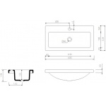 Marmorin Talia 60 Umywalka meblowa/wpuszczana w blat 60x31x14 cm Biały  P_U_078_01_0600