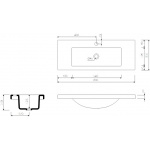 Marmorin Talia 80 Umywalka meblowa/wpuszczana w blat 80x31x14 cm Biały P_U_078_05_0800 
