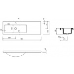 Marmorin Talia 90 L Umywalka meblowa/wpuszczana w blat 90x31x14 cm Biały P_U_078_02_0900