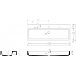 Marmorin Teo 1200 Umywalka meblowa/wpuszczana w blat 120x45x13,7 cm Biały P_U_083_05_1200 