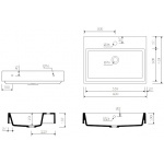 Marmorin Teo 60 Umywalka meblowa/wpuszczana w blat 60x45x13,7 cm Biały P_U_083_02_0600 