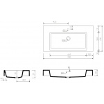 Marmorin Teo 90 Umywalka meblowa/wpuszczana w blat 90x45x13,7 cm Biały P_U_083_04_0900 